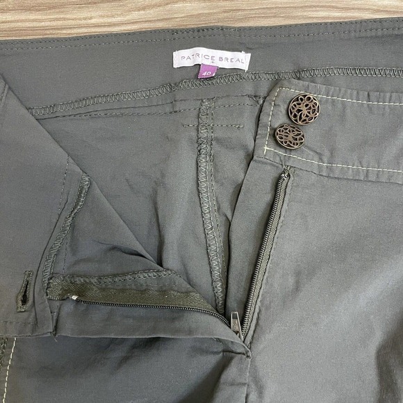 Patrice Breal Green-Gray Cropped Jogger Pants - Picture 5 of 11